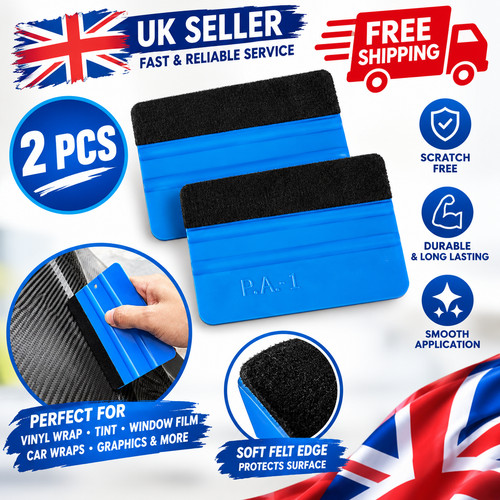 2pc vinyl wrap - wrap, squeegee