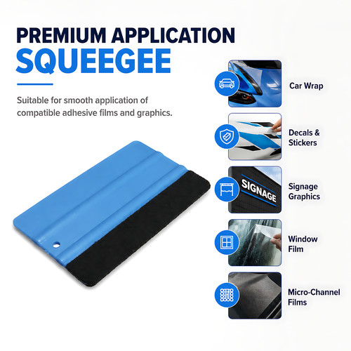 Felt edge squeegee - edge, decal